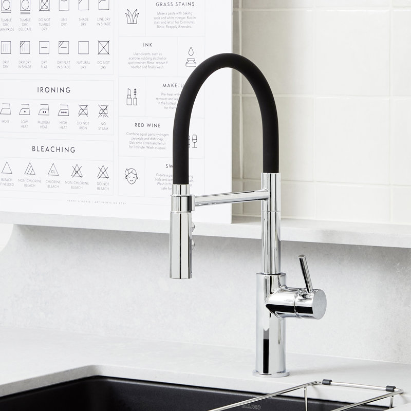 Catris Flexo Semi-Pro Pull-Down Dual-Spray Kitchen Faucet, Chrome