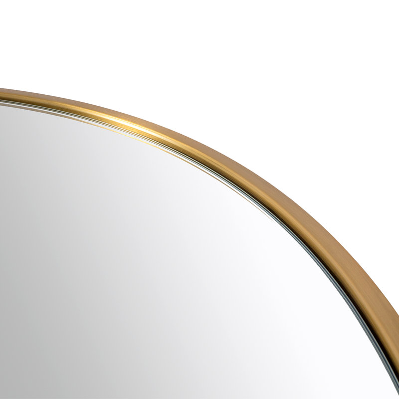 Chaya Metal Oval Wall Mirror, Satin Brass, 152cm H x 56cm W