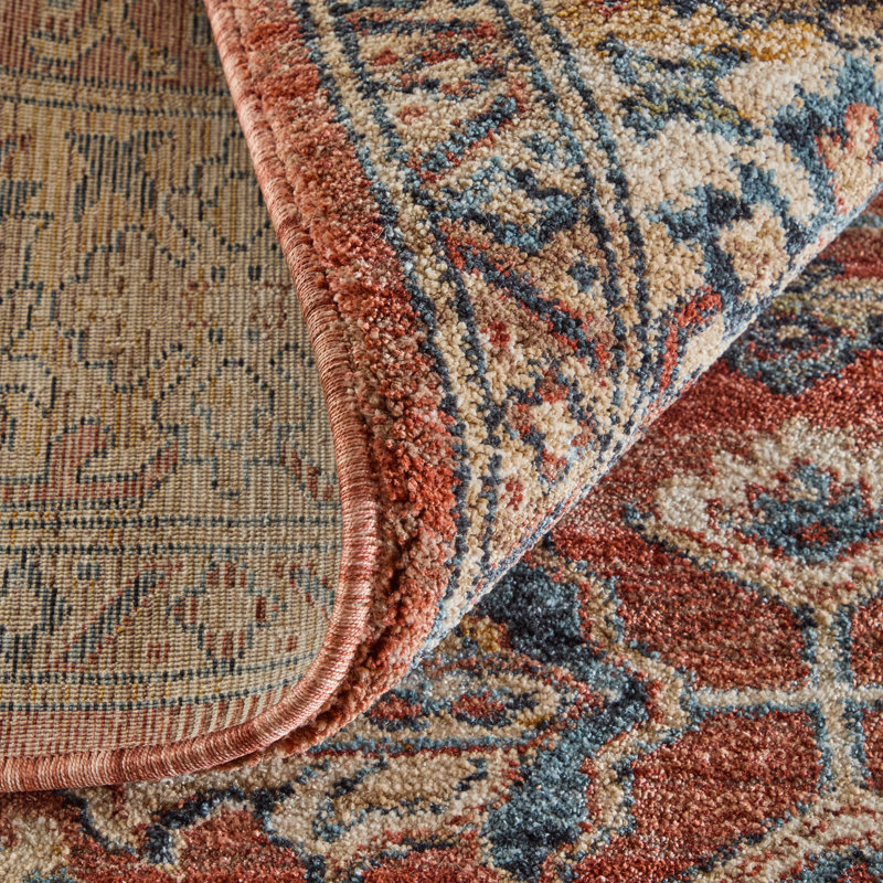 Rockett Traditional Persian Red Area Rug, Rectangle 5' x 7'6"