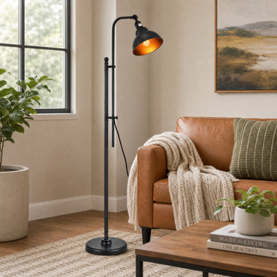Wallace 65" Black Task Floor Lamp