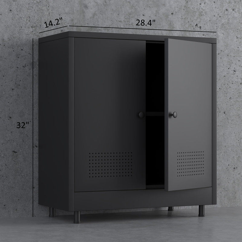 Armoire de rangement en métal, Noir