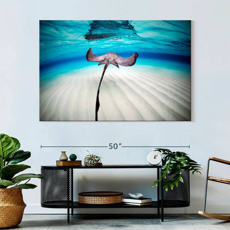 Brampt Stingray Underwater Scenery, 34" H x 51" W