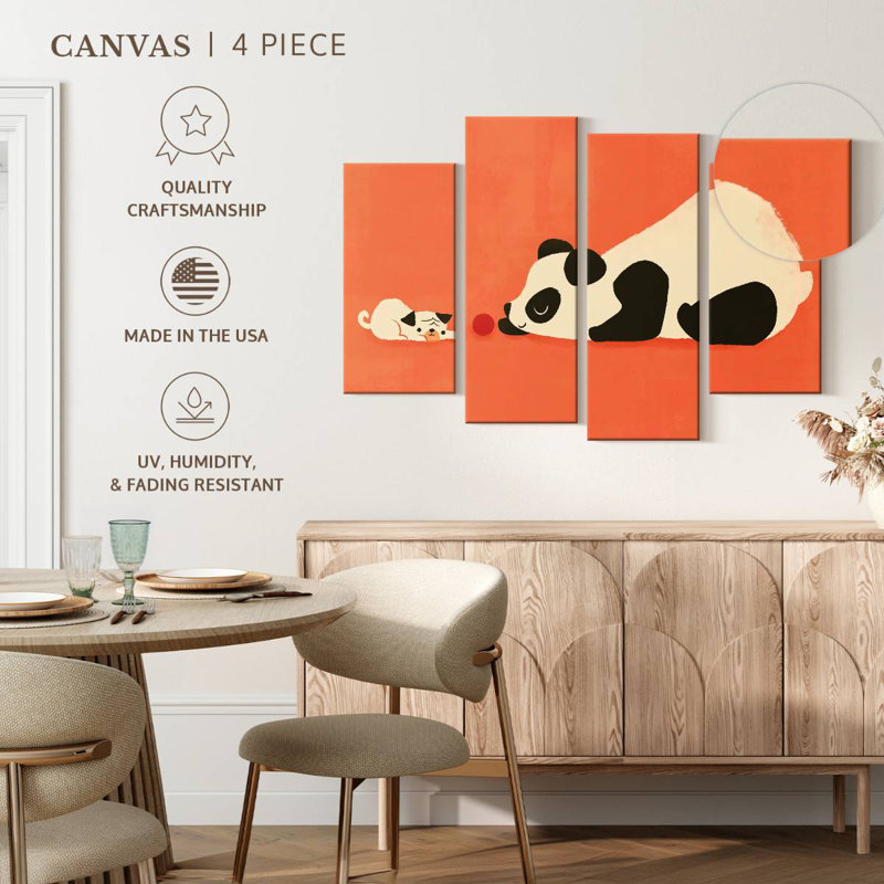 Ashelle le carlin et le panda, H 27 po x l 43 po