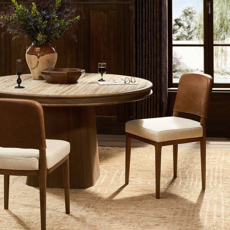 Ryver Dining Chair-Dulane Mahogany, Antwerp Natural