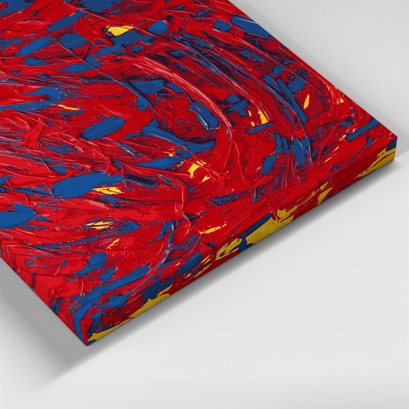 Neo Expressionism 41 Red Canvas Wall Art, 20" H x 24" W