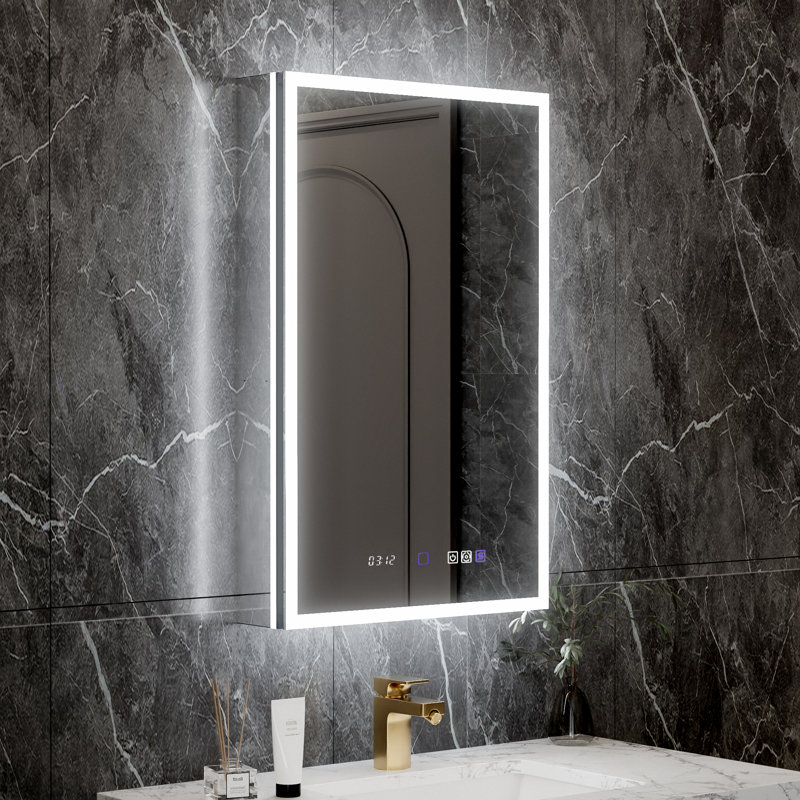 Smart Led Illumination, Aluminum Elegance, Modern Multifunctional Bathroom