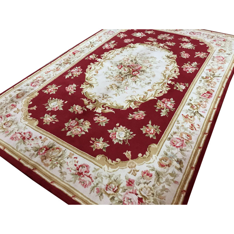 Hand-Knotted High-Quality Wine Area Rug