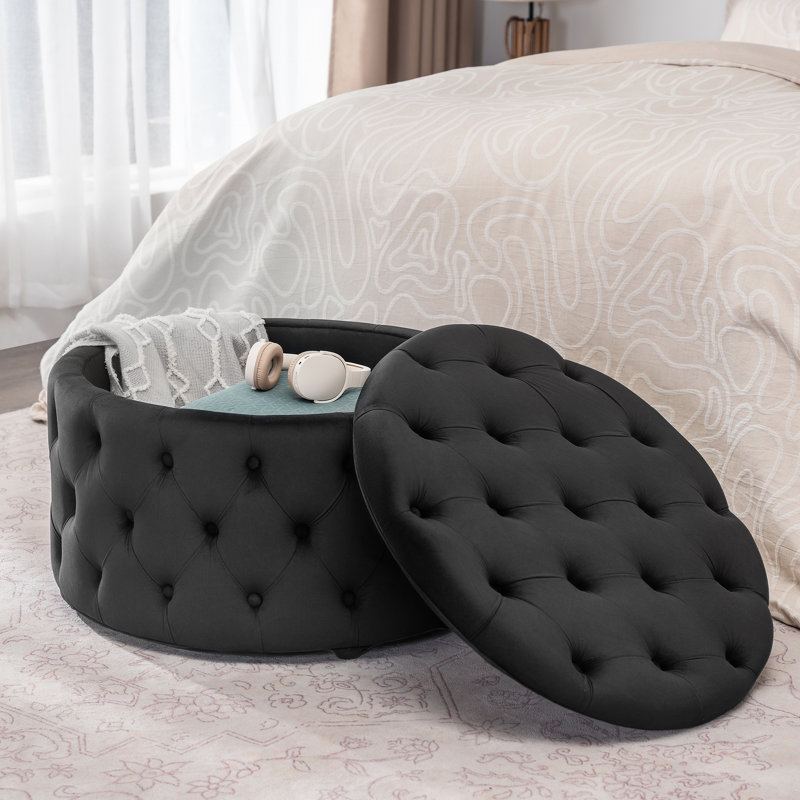 Repose-pieds Amram, Velours noir
