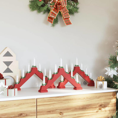 Christmas Candle Bridge 3 pcs 39.5 x 5 x 29 cm