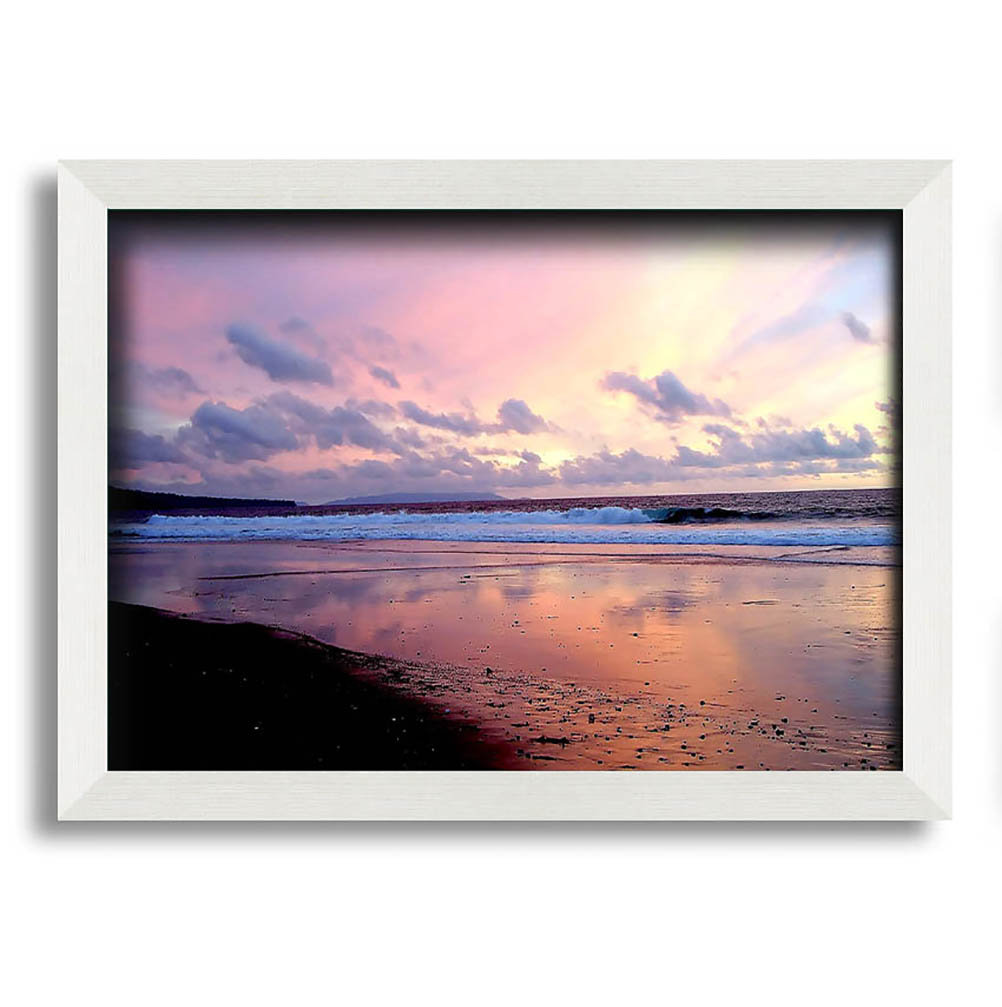 Strand in der Abenddämmerung Gerahmter Druck Wandkunst