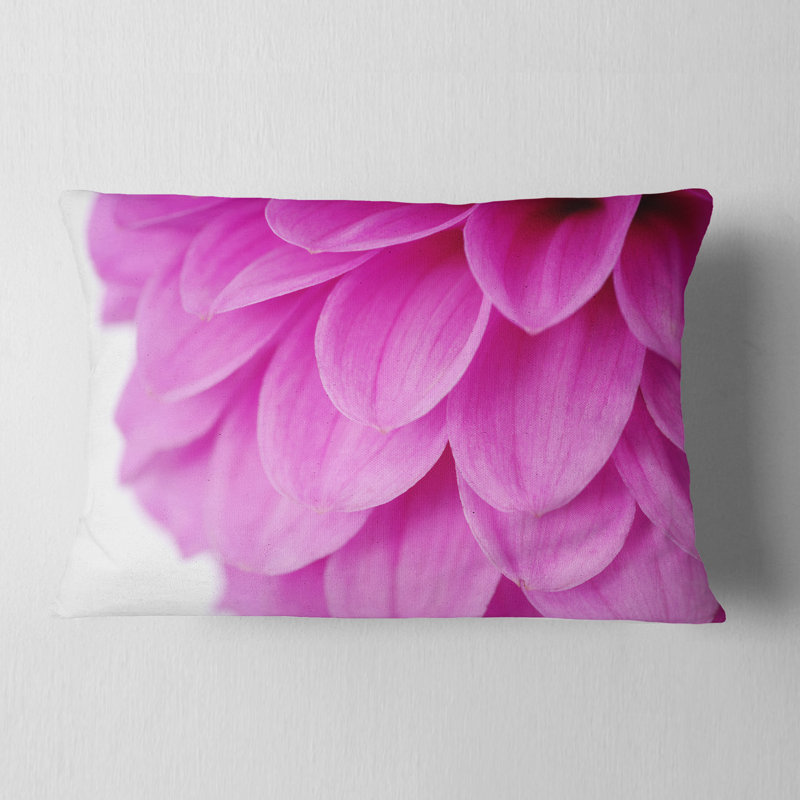 Coussin lombaire floral doux à fleur abstraite