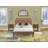Granbury Bed - Brown Textured Upholstered Headboard, Footboard and Wood Rails, Slats - Wooden 9 Legs with Support Bed Frame - Black Finish-379122131