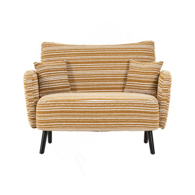 Canapé à deux places de style moderne avec accoudoirs ultra-confortables, coussins d'accoudoir et rangement Pocke, canapé à deux places profonds, canapé moderne confortable pour chambre à coucher, petits espaces, appartements et autres