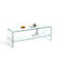 Table d'apprentissage en verre trempé transparent - Le bureau d'appoint fonctionnel et moderne de la salle à manger rehausse l'ambiance
