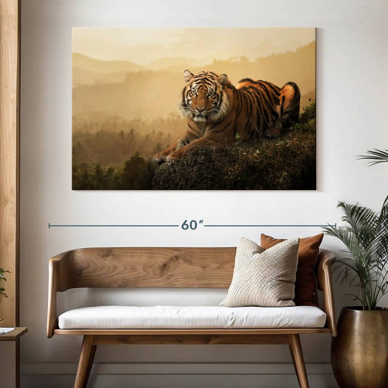 Fierce Sumatran Tiger, 34" H x 51" W