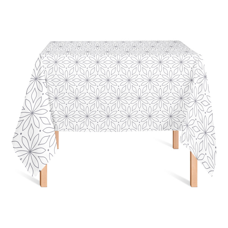 Nappe carrée en polyester à motif géométrique, Gris foncé, L 58 po x l 58 po