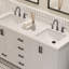 Rutherford Meuble-lavabo de salle de bain avec comptoir blanc assemblé-1205618225-1205618226