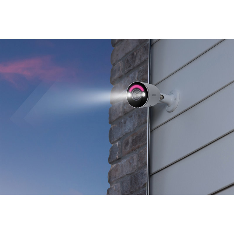 Lorex Fusion 4K 8.0-MP 16-Camera-Capable (8 Wired, 8 Fusion Wi-Fi) 4-TB NVR System with 8 IP Smart-Deterrence Bullet Cameras, N864A64B-8AB8