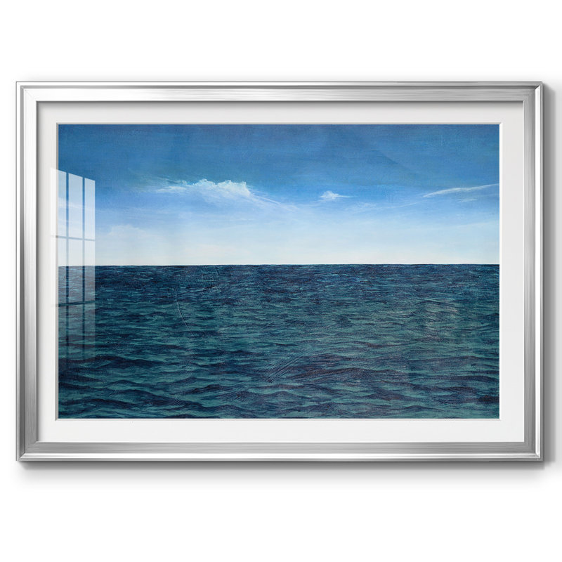 Open Water I, reproduction d'art encadrée, H 19 po x l 27 po x P 1,5 po, Argent