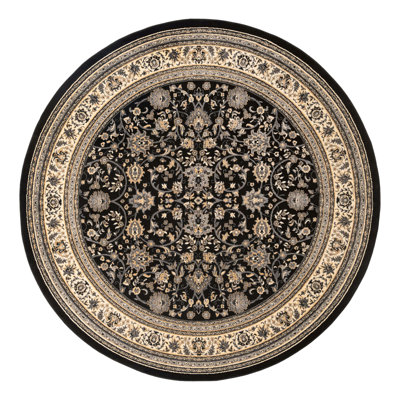 Hanan Floral Black Area Rug