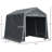 Heavy Duty Dark Gray Carport, 9' X 8', With Pe Cover And Ground Stakes For Motorcycle Garden Tools Storage 8' Carport Tent, - Stakes, Bikes