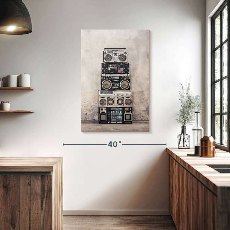Abarca Boombox Stack, 39" H x 26" W