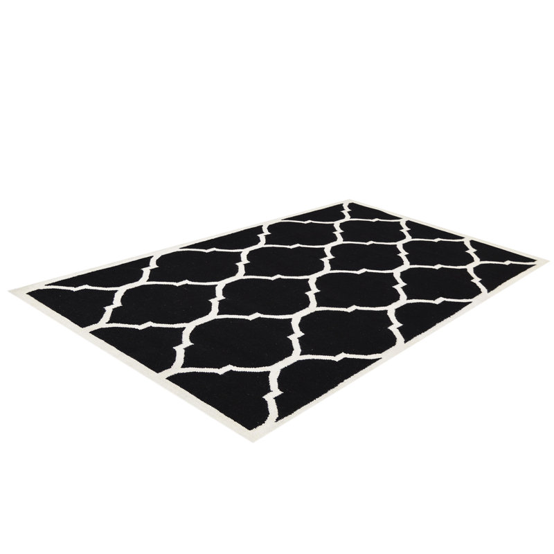 Lara Geometric Wool Hand Woven Area Rug, Rectangle 120 x 180cm