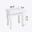 Banc de maquillage rembourré avec tabouret blanc et pieds en bois massif