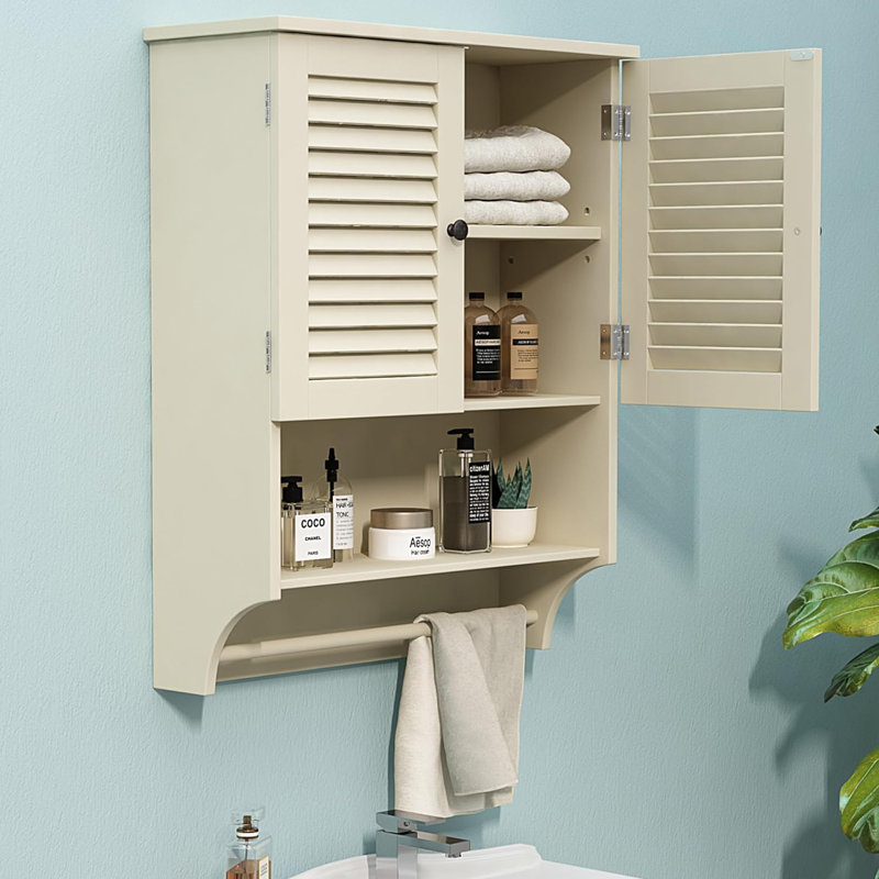 Armoire de salle de bain murale Tanyon, Beige