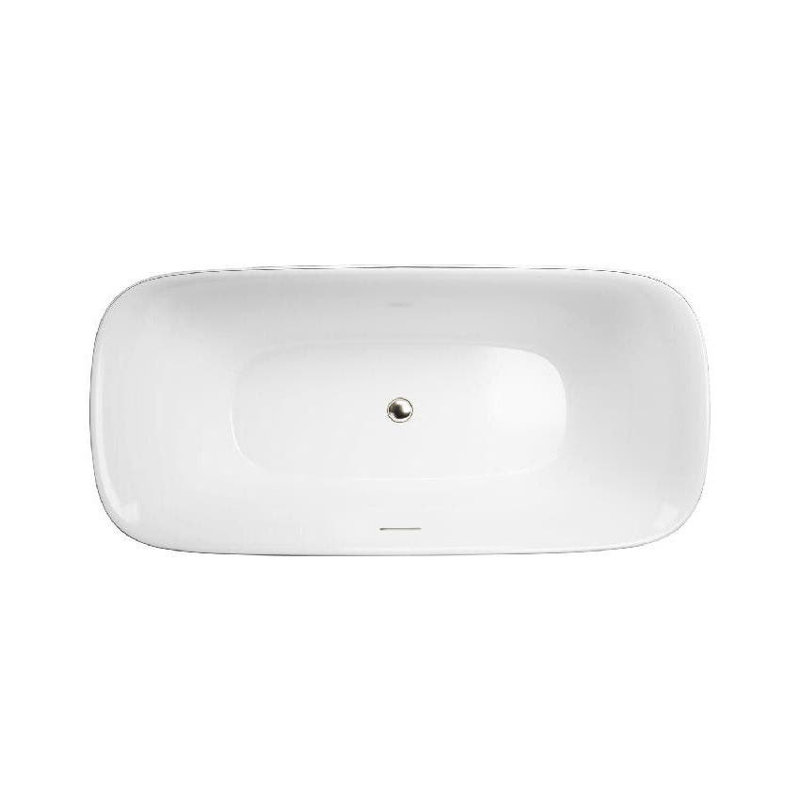 59'' x 31.50'' Soaking Acrylic Bathtub, Polished Nickel
