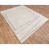 Contemporary, Stuart Street Collection Hand Knotted Wool Area Rug in Ivory