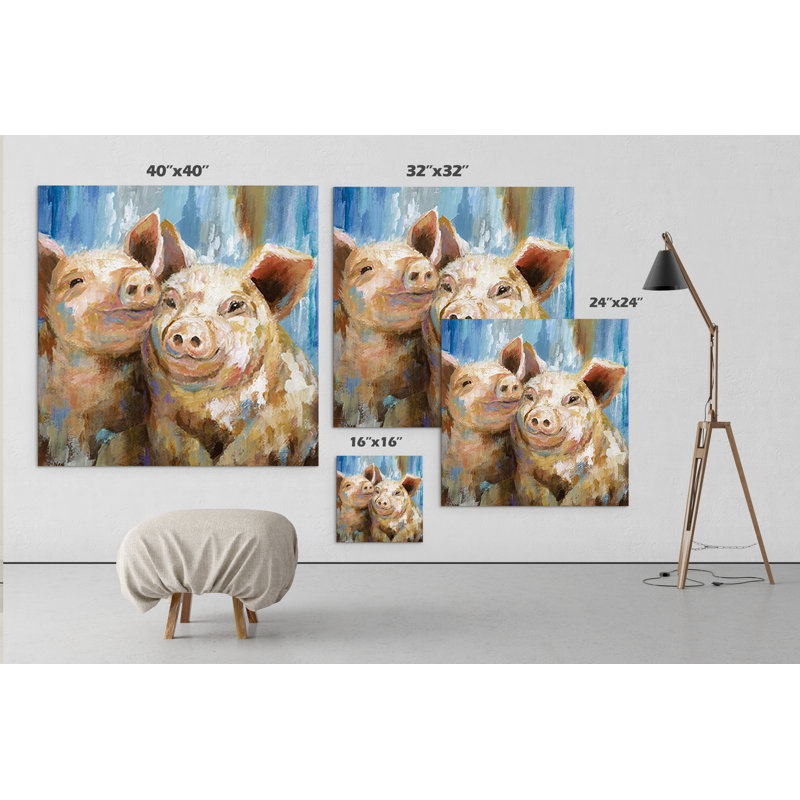 « boue copains », reproduction de peinture à l’acrylique sur toile tendue de galerie, H 16 po x l 16 po x P 1,5 po