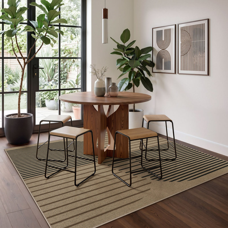 Tapis tissé antidérapant en jute