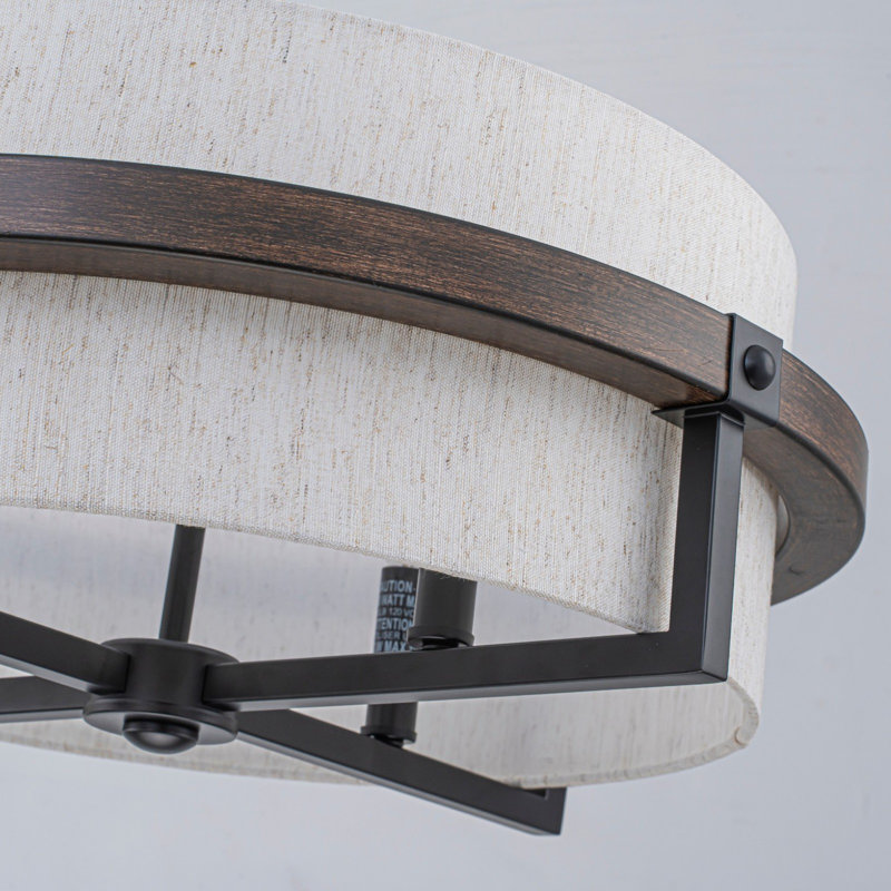 4-Light Dimmable Drum Chandelier