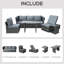 Abbygayl 5 Seater Rattan Sofa Set