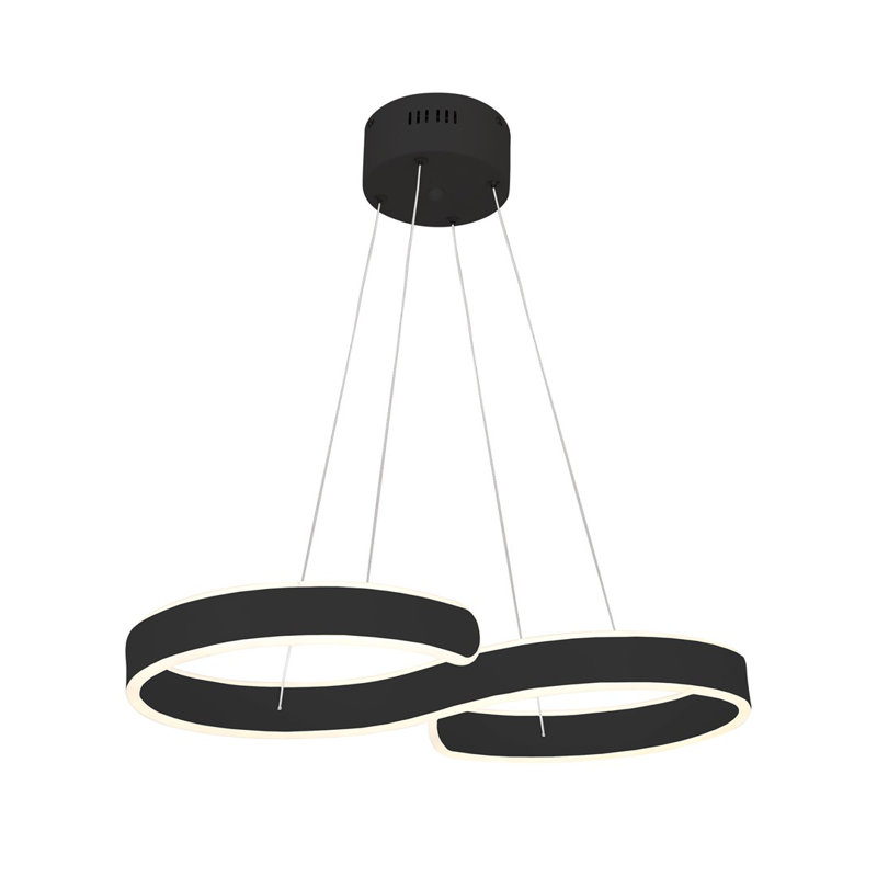 Temara 2 - Light LED Unique/Statement Pendant, Black