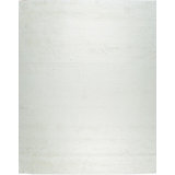 Ivory Hand-Knotted Wool Subtle Striated Texture Geometric Modern Contemporary Carpet Rug