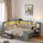 Upholstered Daybed With Storage Shelves, Drawers, Charging Station, Led Light And Desk-400775071