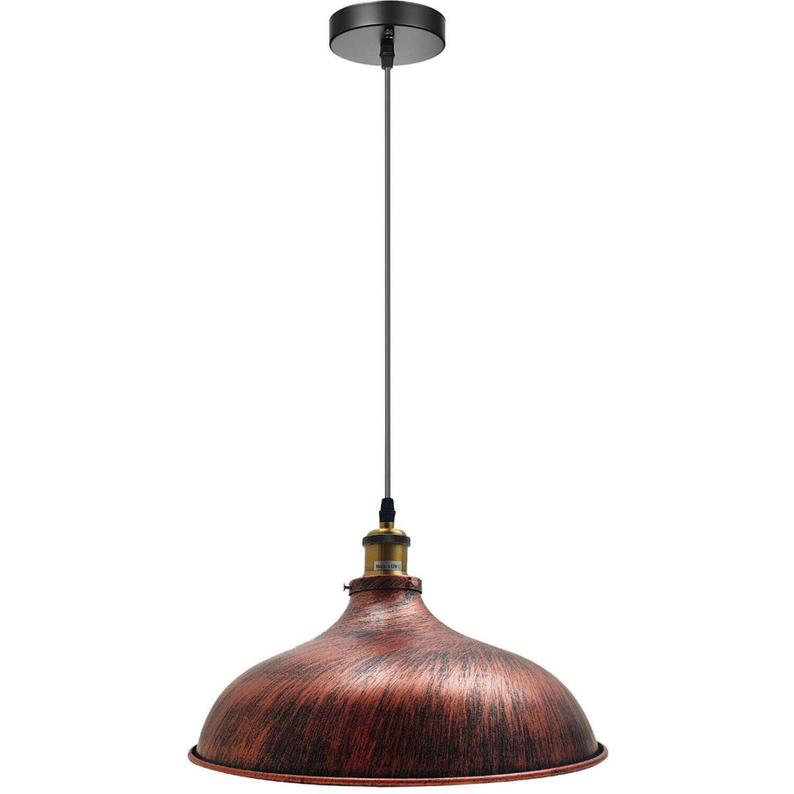 Pendant Light 1 - Light Dome Pendant, Rustic Red
