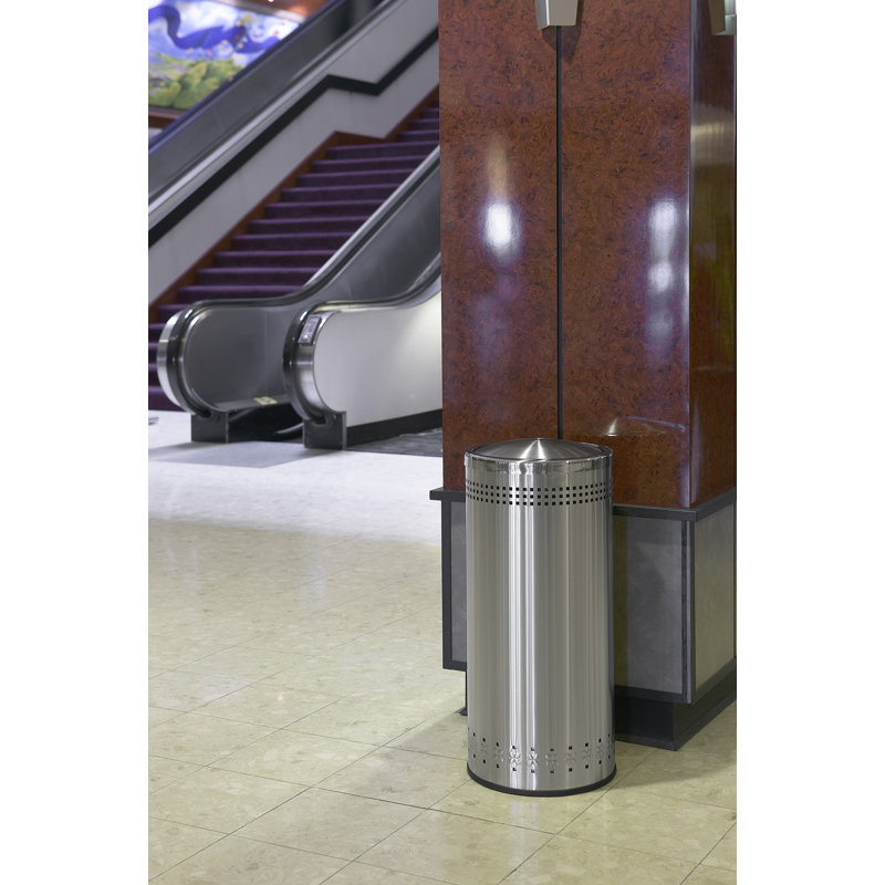 Precision Series Steel Swing Top Kitchen Trash Can - 15 Gallons