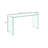 Glass Console Table, Transparent Tempered  Glass Console Table With Rounded Edges Desks, Sofa Table
