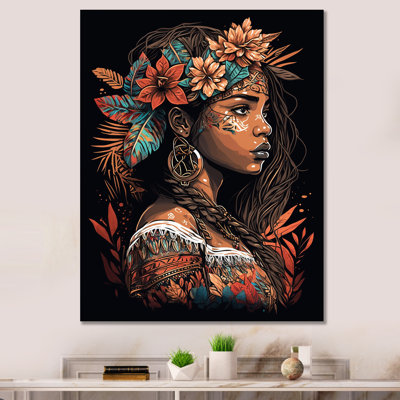 Portrait d'une femme bohémienne VI sur toile