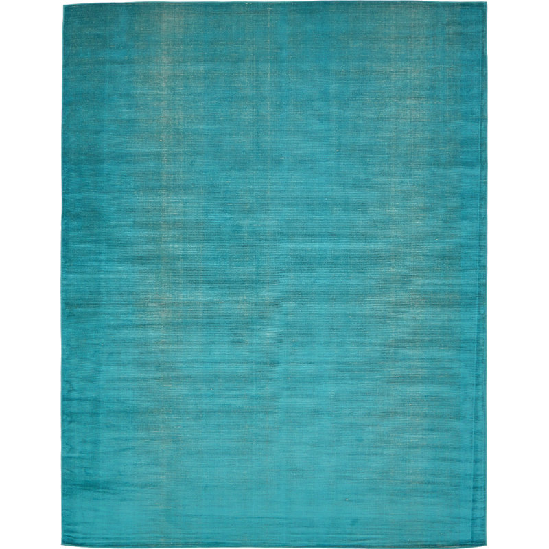 Tapis bleu sarcelle Arzilla, Rectangle 10 pi x 13 pi