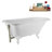 62" Streamline Clawfoot Tub,Tray,Drain, Clawfeet-101628987-102218225