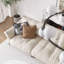 Coussin modulaire 118,11 po en polyester blanc-129490106