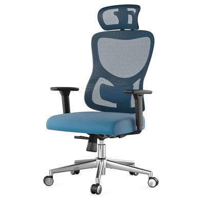 Ergonomic Office Chair,Mesh Desk Chair With Adjustable Lumbar Support And Headrest,Comfy Computer Chair With 3D Armrest Recling Swivel Chair For , Off by Brayden Studio