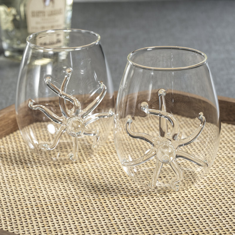 Ensemble de 6 verres à pied Octopus