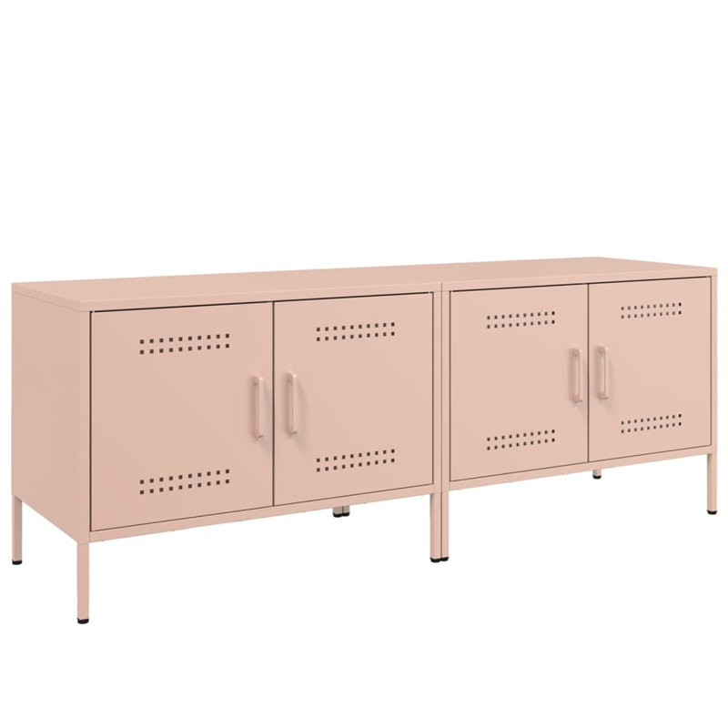 Alejandria Unfinished TV Stand for TVs up to 24", Antique Pink/Pink