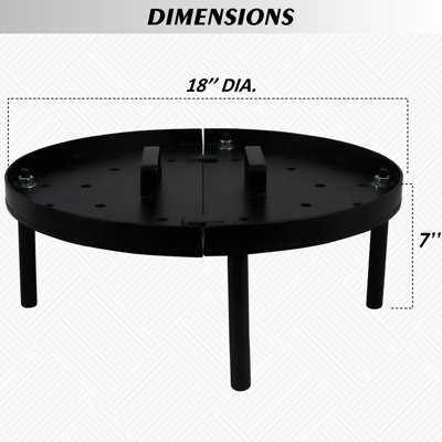 FEBTECH Steel Tandoor Oven Burner Baffle Plate with Detachable Legs