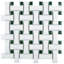 Carreau de mosaïque pour mur et plancher en porcelaine tressée 0,92 po x 2,26 po Metro Ion Dog
